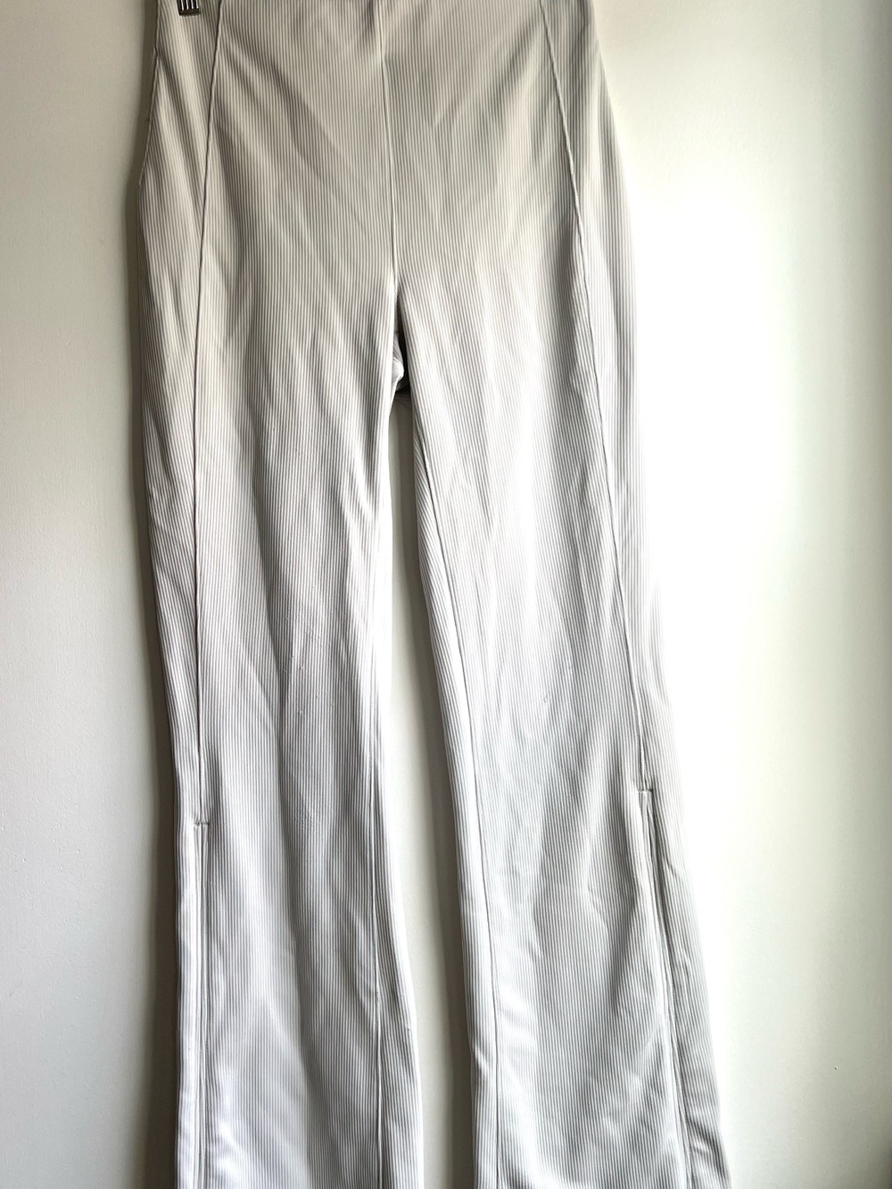 lululemon athletica White Ribbed Flare Pants